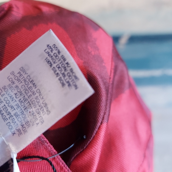 $3,400 OSCAR DE LA RENTA RED SILK  RUNWAY DRESS US 10 - Picture 8 of 10